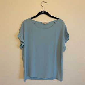 NWOT mixed media loft top